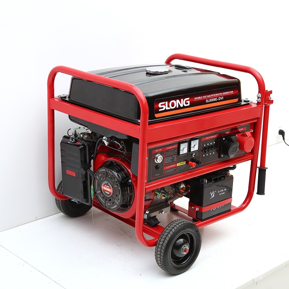 CE Approved two cylinder 6.5kw dc 24v portable gasoline generator