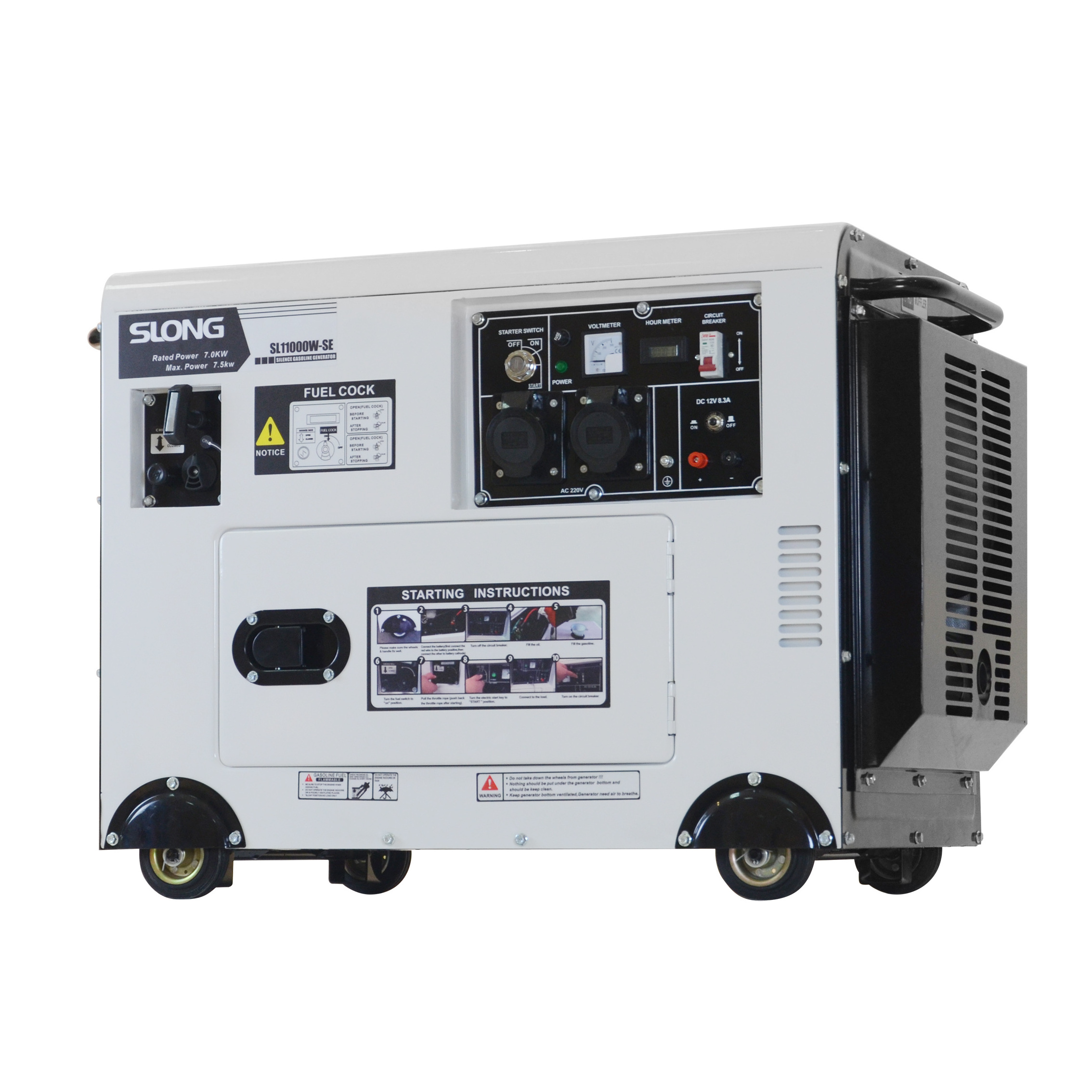 Slong SL15000W-SE 5KW 6KW 7KW 8KW 10KW 15KW gasoline silent generator LPG/NG dual fuel generator