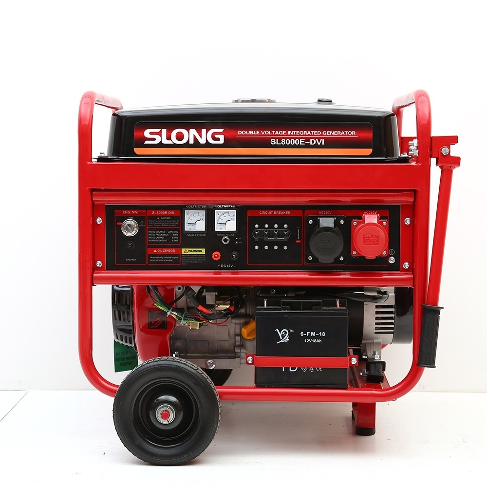 CE Approved two cylinder 6.5kw dc 24v portable gasoline generator