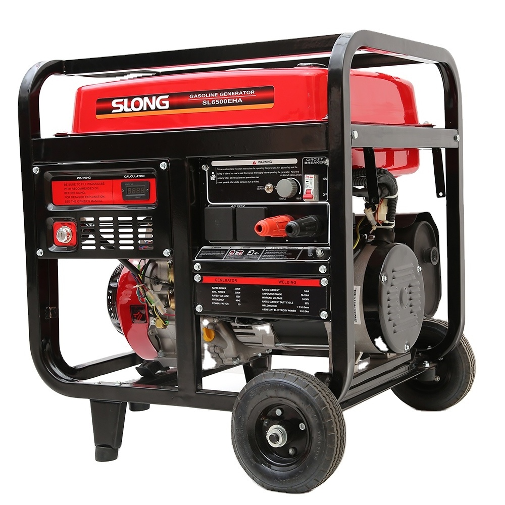 CE Approved two cylinder 6.5kw dc 24v portable gasoline generator