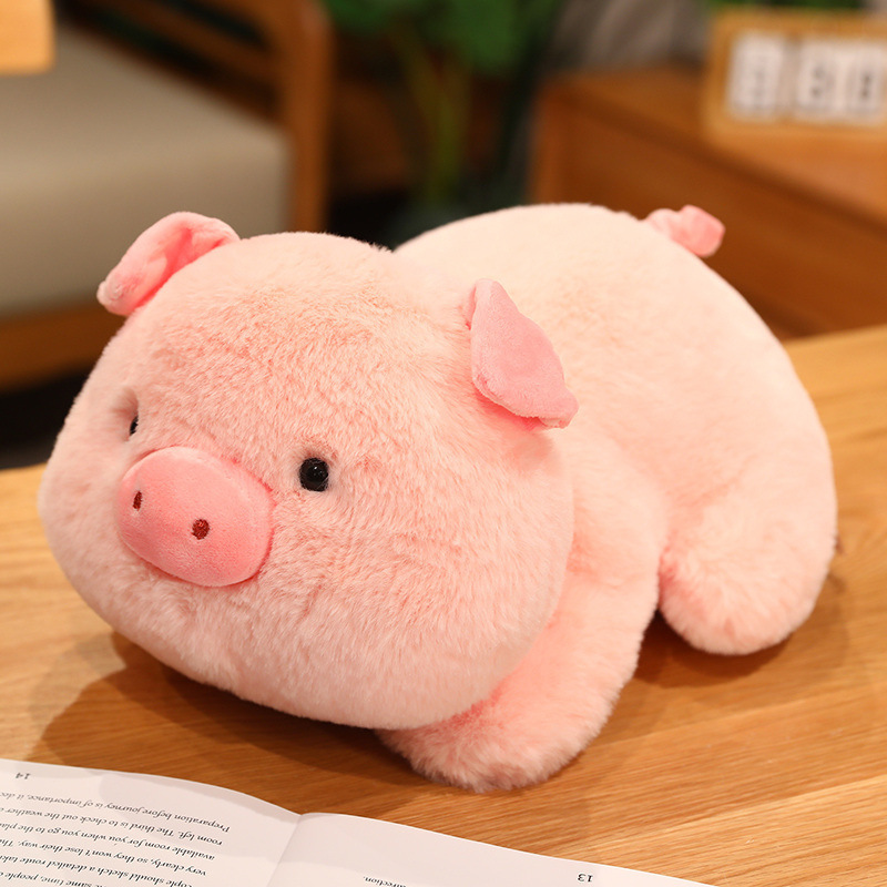 2024 Custom  cute things pink pig dolls stuffed animals toys plush sleeping pillows soft pig promotional gifts