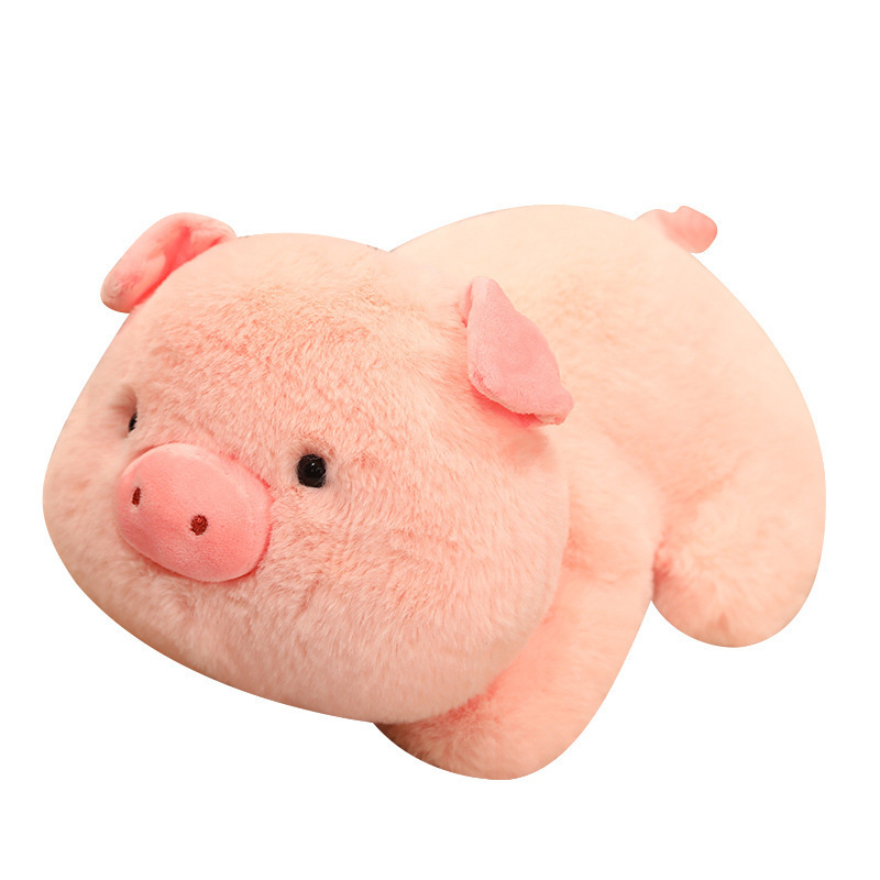 2024 Custom  cute things pink pig dolls stuffed animals toys plush sleeping pillows soft pig promotional gifts