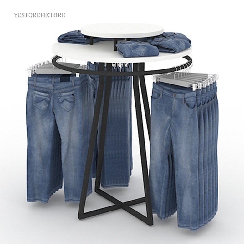 Popular Design 360 Degree Jeans Pants Round Clothing Display Rack