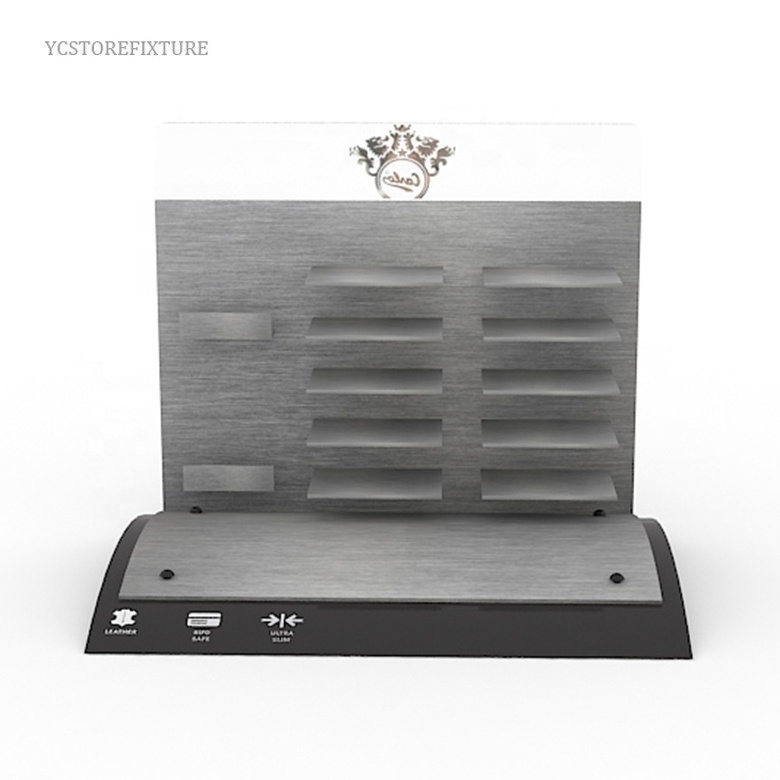 Hot Selling Bag Retail Store Counter Top Stainless Steel Wallet Display Rack