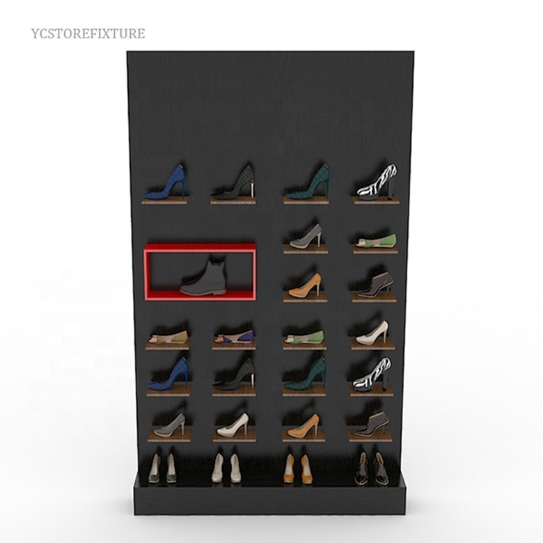 Store fixtures wall mounted women high heel shoes display rack