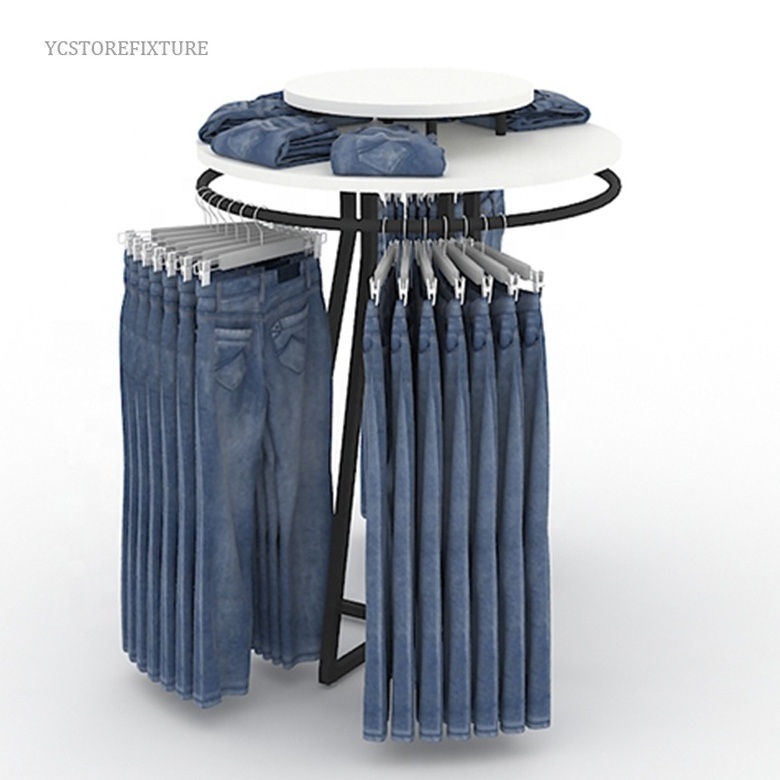 Popular Design 360 Degree Jeans Pants Round Clothing Display Rack