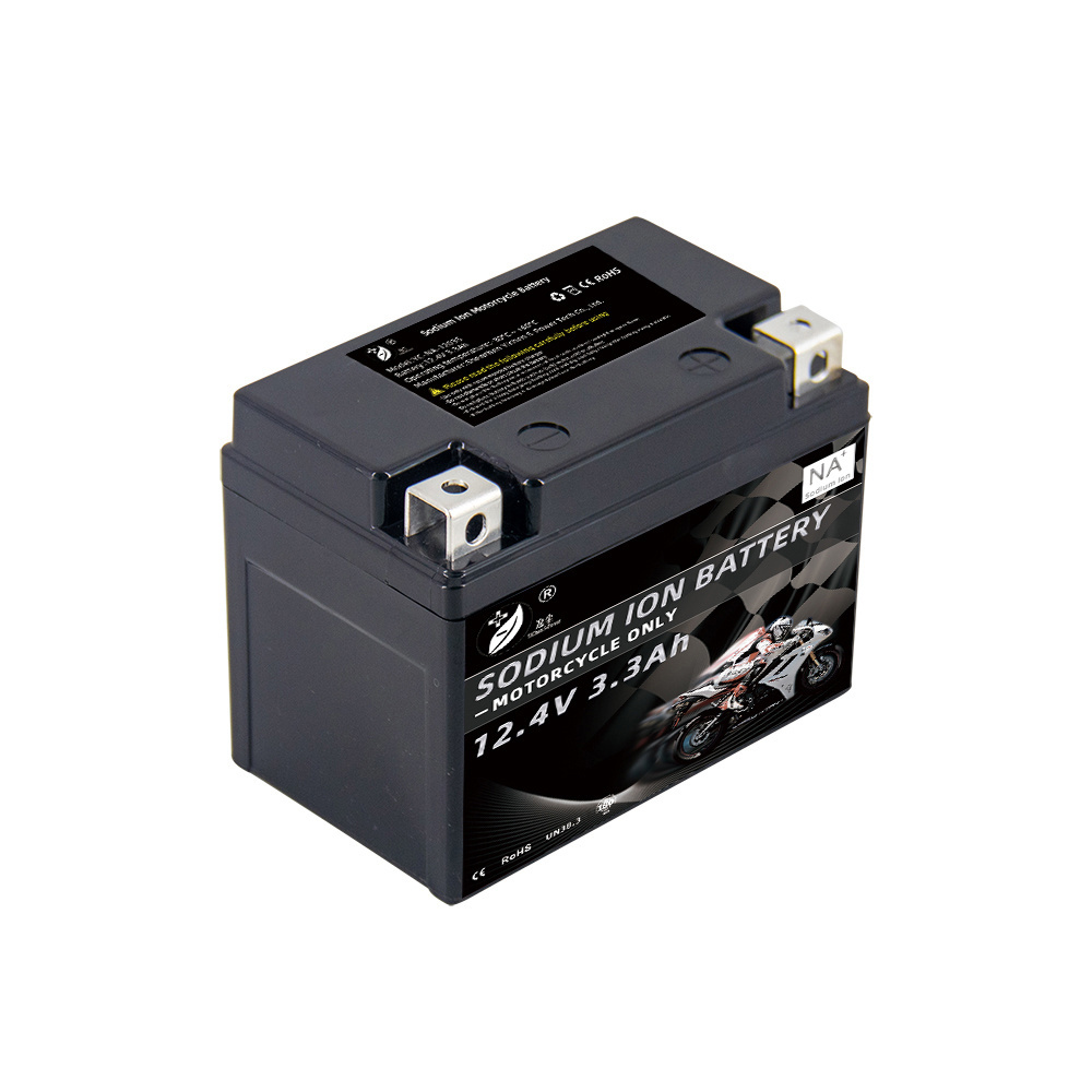 Sodium 3300mah12V Na ion Motorcycle Battery 12.4V 3.3Ah for ATV UTV Jet Ski 4 Wheeler Riding Lawn Mower Tractor