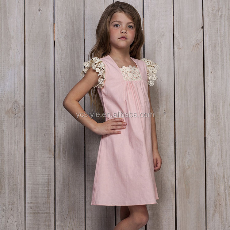 pretty toddler girl pink dress for birthday cotton sundress,church dress