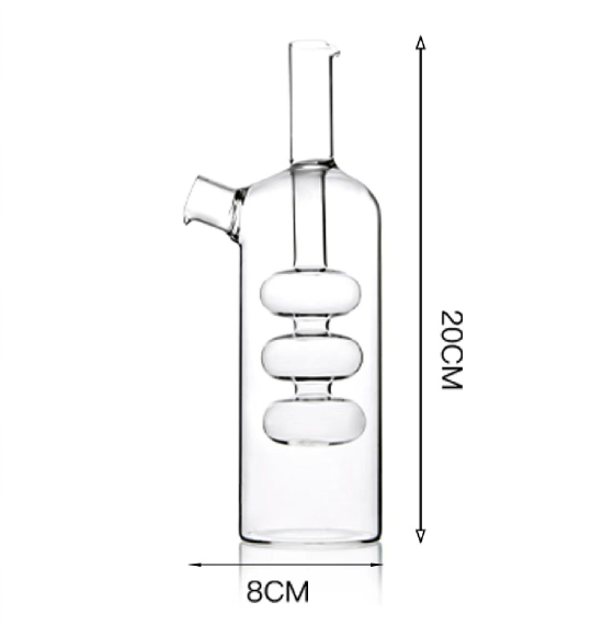 Oil and Vinegar Dispenser glass oil bottle dispenser 2 in 1 gravy boat