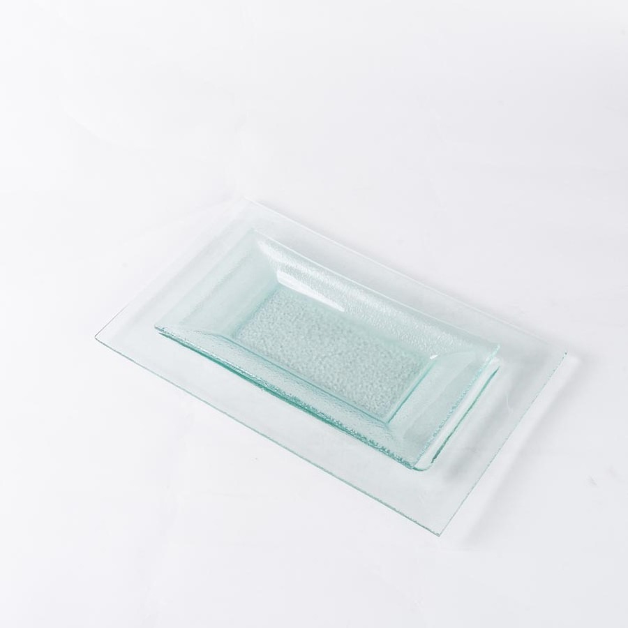 clear glass fruit plate charge plate for wedding decoration home decoration