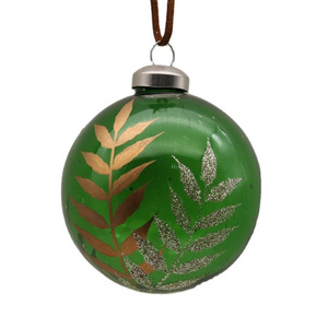 glass christmas flat ball ornaments handmade ceramic christmas ball ornament