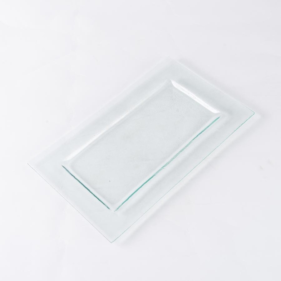 clear glass fruit plate charge plate for wedding decoration home decoration