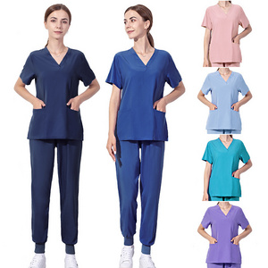 2022 factory dropshipping wholesale custom logo designs women scrubs practical nursing hospital uniform medical scrubs sets