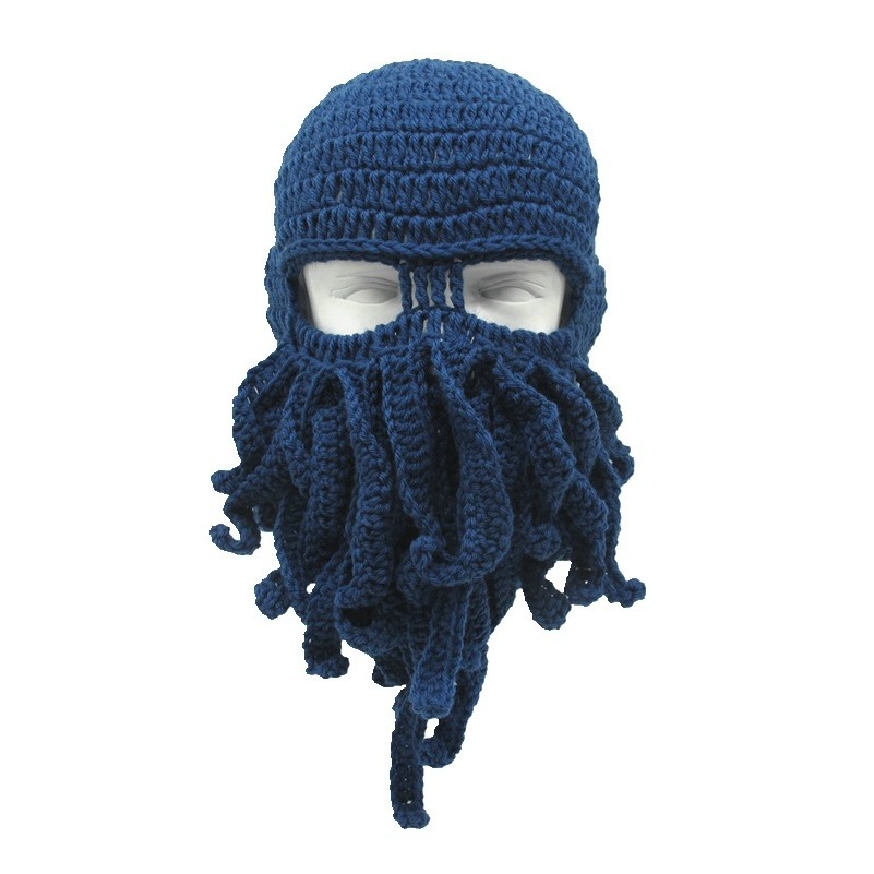 Halloween Head Barbarian oldaway Beard Crochet Octopus Mask Hats Wind Ski Mask