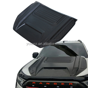 Ranger T7 Black Bonnet Scoop Cover Set Engine Hoods for Ford Ranger Wildtrak 2015-2017