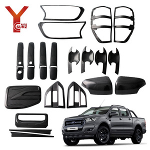 YCSUNZ For Ranger 2015 2016 2017 2018 2019 Body Kits New Carbon Fiber Light Cover Door Handle Cover Door Tank Cover ABS Plastic