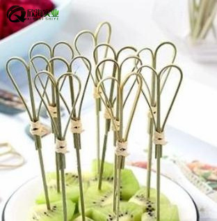 Hot Sale Disposable Food Grade Scissor Bamboo Skewers Pick sticks