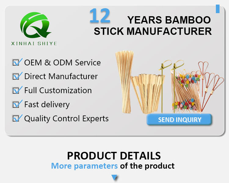 Chinese Manufacturers Outdoor Environmental Protection 50cm 60cm Bamboo Skewers Disposable Barbecue BBQ Bamboo Sticks