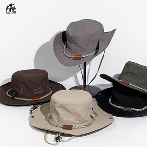 New Design Promotional Fashion Western Cowboy Fisherman Travel Travel Bucket Hats With String For Men& Women