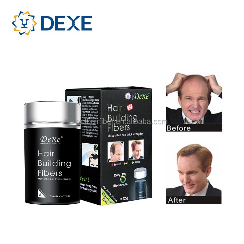 Hair Fiber Organic Hair Loss Treatment Instant Thickening Fiber Powder 15 Color dexe Hair Building Fiber With applicator