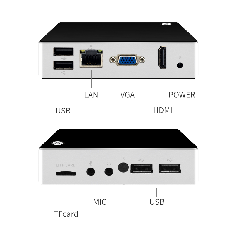 Cheap Fanless Mini Pc Server Win10 Wifi Bt4.0 Z3735F Intel Mini Desktop Computer