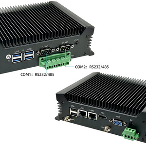 New Intel Core i3 i5 i7  Quad Core J4125 Dual LAN with GPIO Support 9~36V Power For Win10/11/ Linux  Industrial Mini Pc