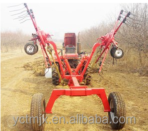 35hp farm wheel tractor mounted mini model rotary hay rake working width 2500mm/3500mm/4000mm