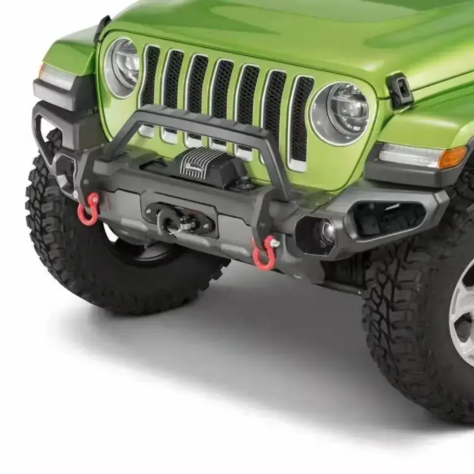 Front Bumper Rough Country Full Width Front Trail Winch Plate Fit For 07-22 Jeep Wrangler JK JL  JT