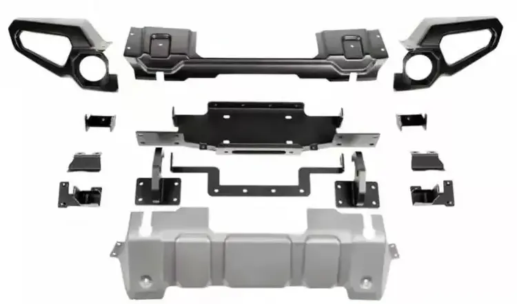 Front Bumper Rough Country Full Width Front Trail Winch Plate Fit For 07-22 Jeep Wrangler JK JL  JT