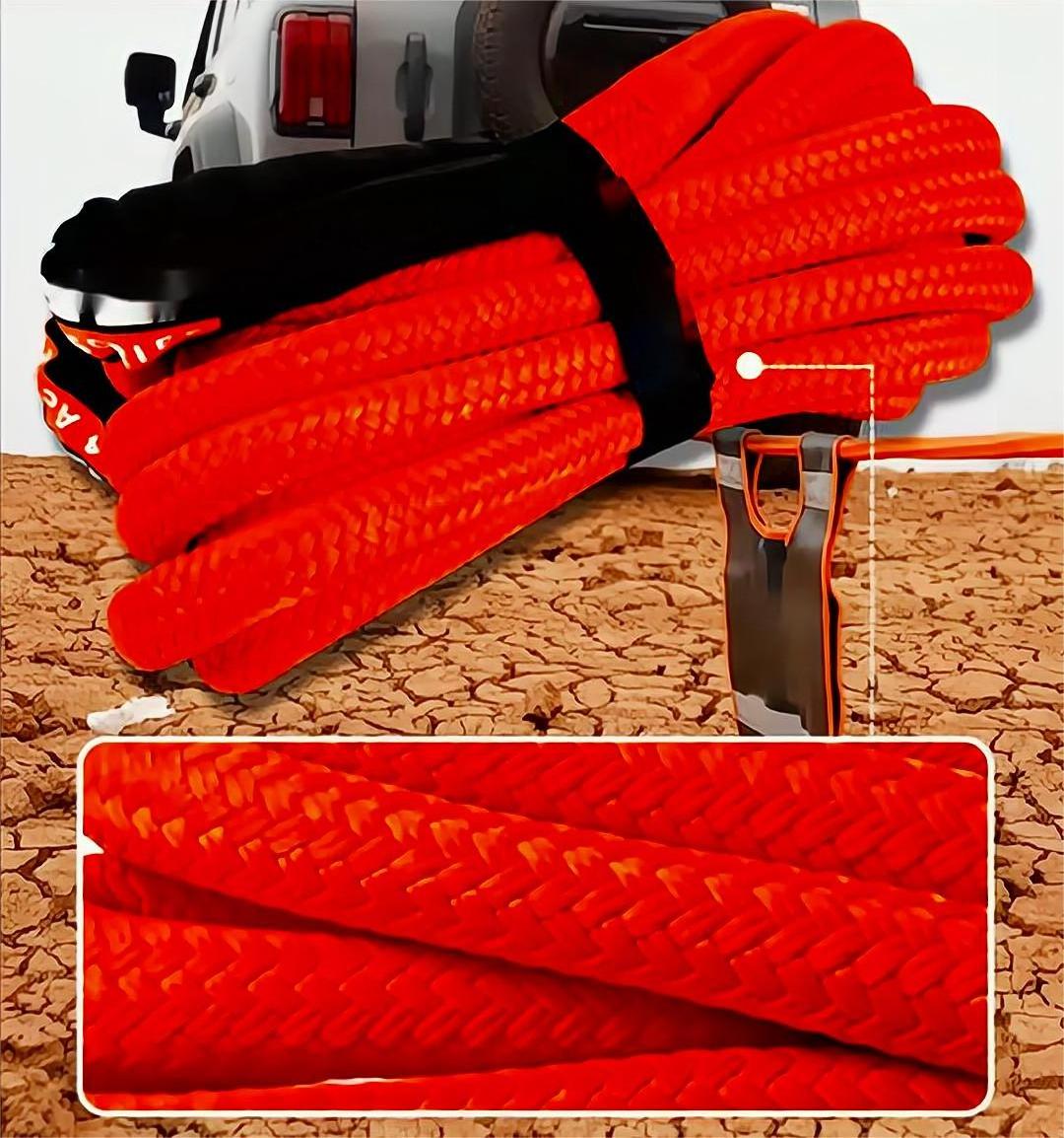 Truck Car Accessories Braided  Rope Nylon Kinetic Recovery Towing Elastic Snatch Strap available in a choice of colours with bag