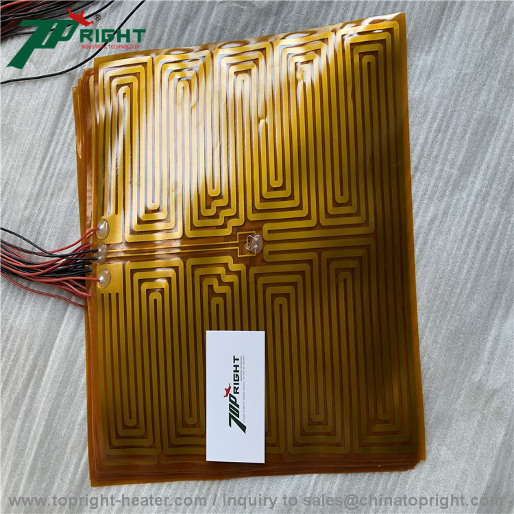 24V flexible polyimide film  kapton heater pad with  adhesive