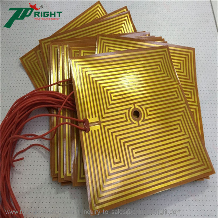 12V flexible polyimide film pcb kapton heater with  adhesive