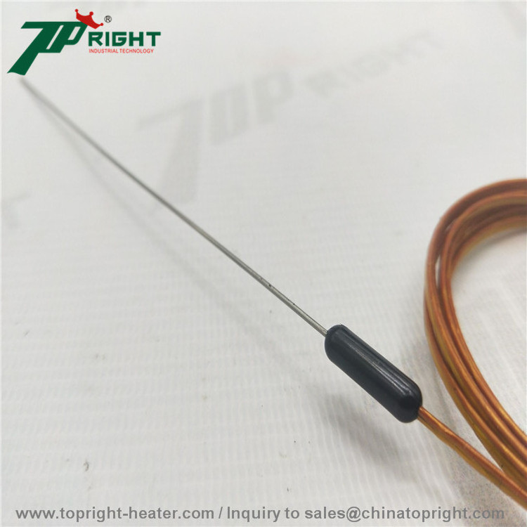 1.0mm 1.5mm  temperature sensor probe K J type thermocouple