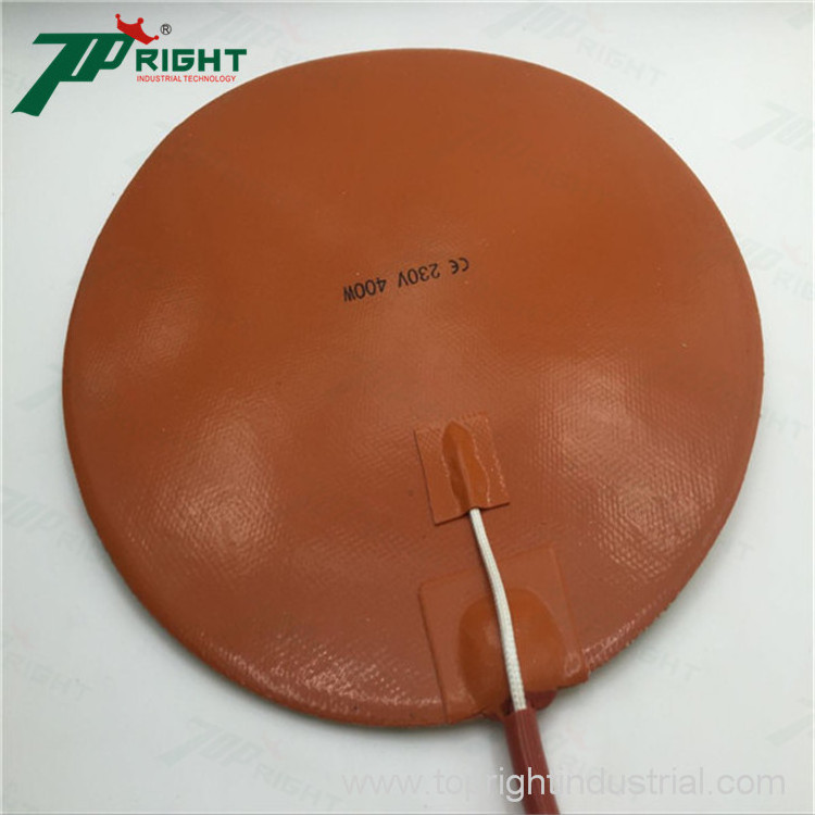 Electric flexible heater silicone heating element 24v heating plate round 400mm