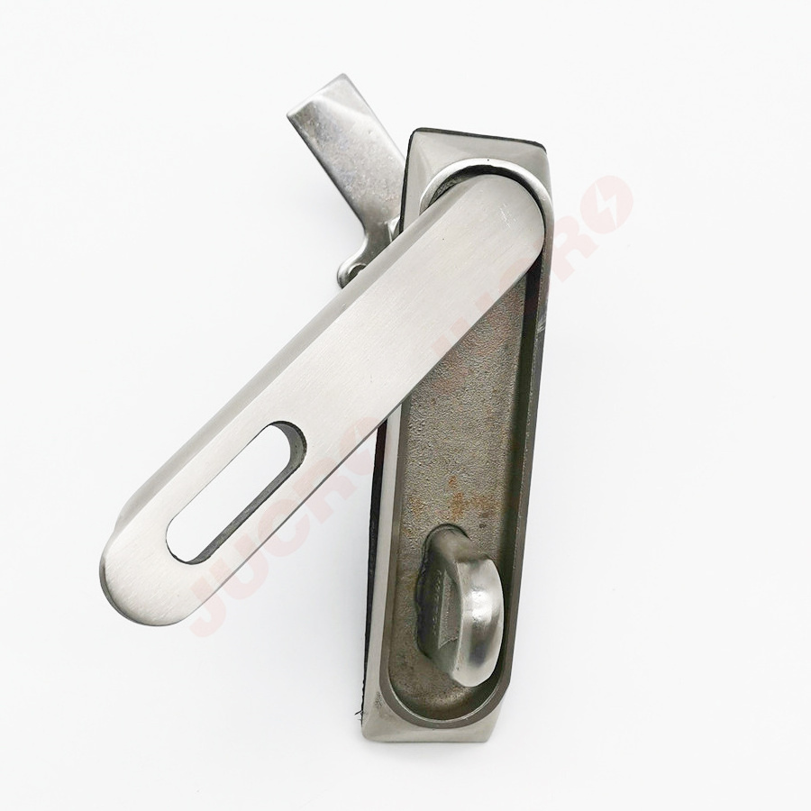 DL860-1S Stainless steel latch plane swing handle lock with padlock for cabinet door