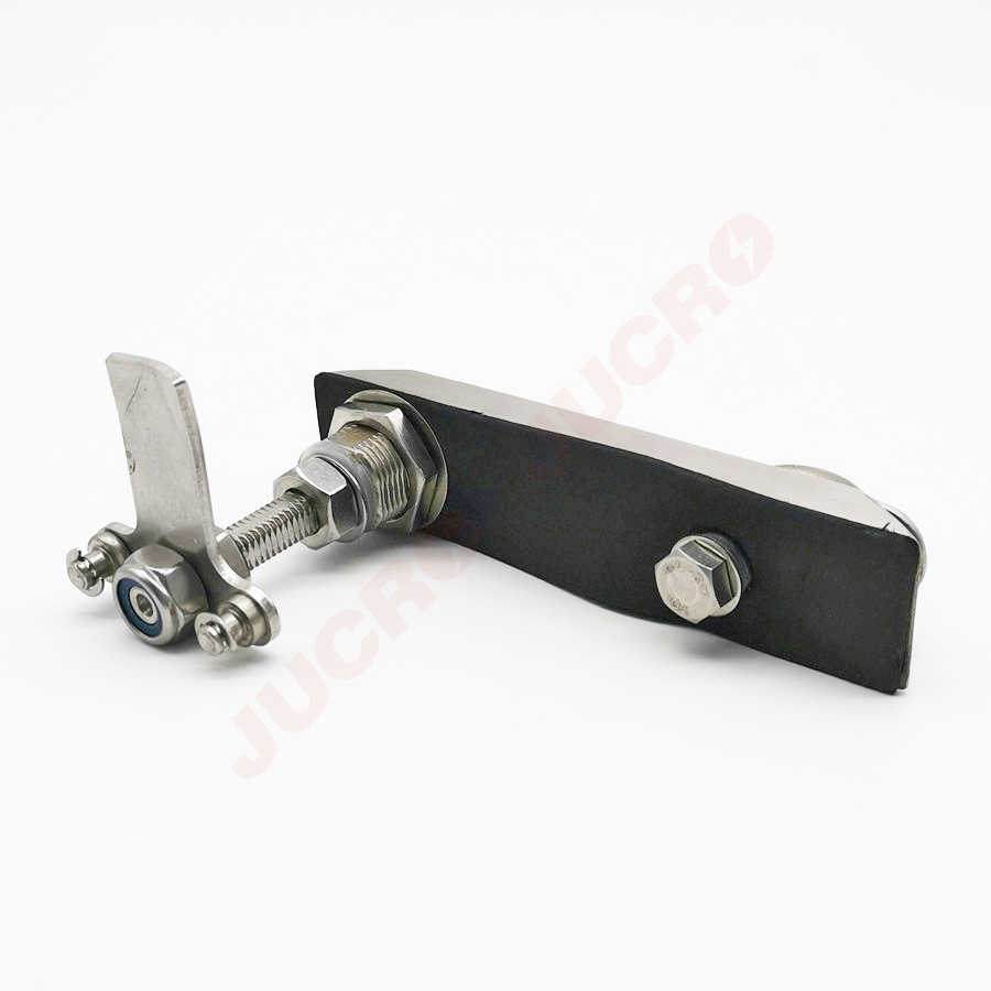 DL860-1S Stainless steel latch plane swing handle lock with padlock for cabinet door