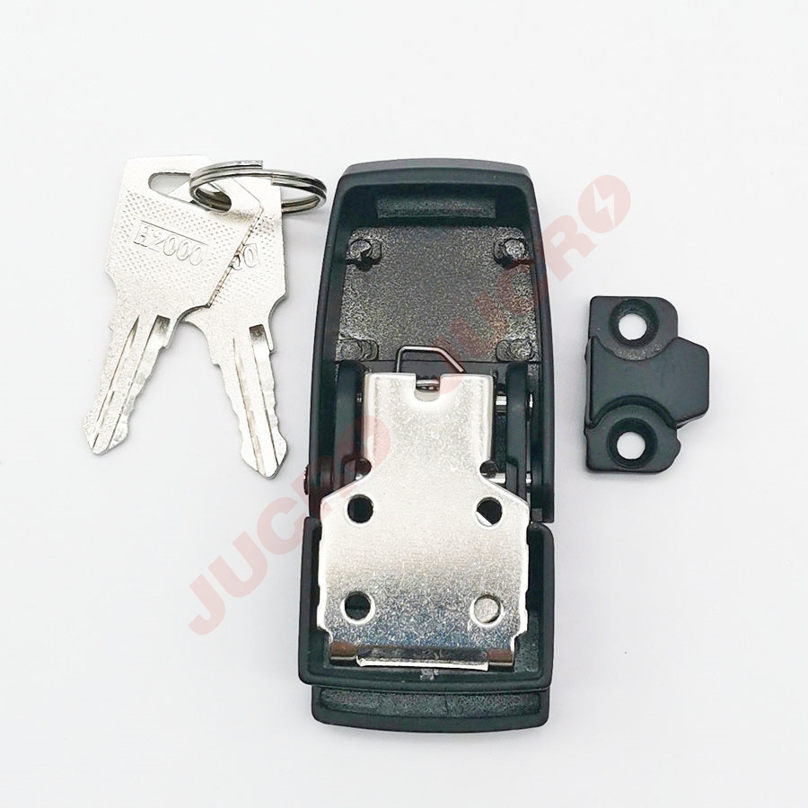 Cabinet black coated metal hasp latch toggle lock