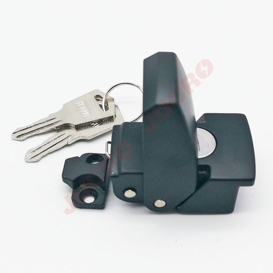 Cabinet black coated metal hasp latch toggle lock