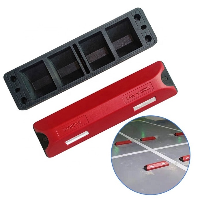 Heavy Duty Parking Stopper Limiter Car Parking Curb Rubber Blocks Garage Car Tires Stop Barricades