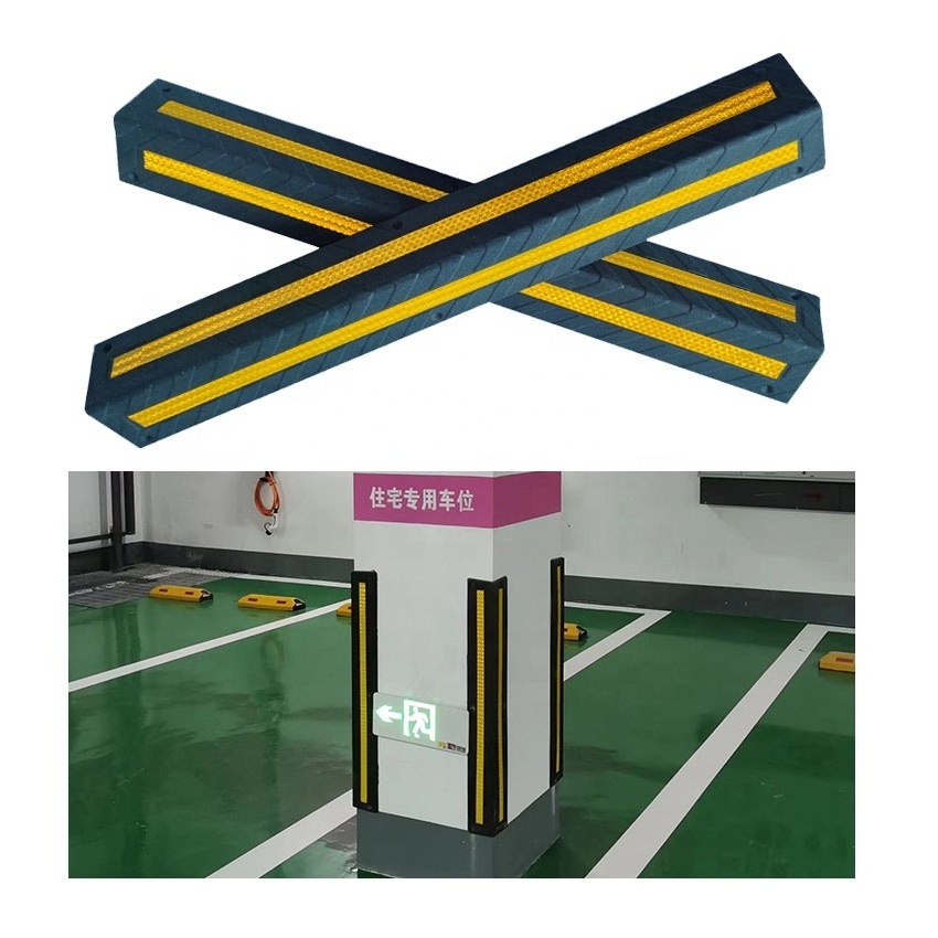 Garage Wall Protector PVC Wall Column Guard for Parking Garages - Reflective Wall Edge Protector