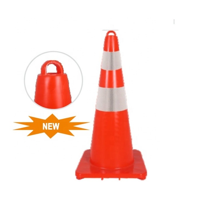 Manufacture Top Sale 70 cm 90cm Road Cone Flexible PVC Safety Used Traffic Cone