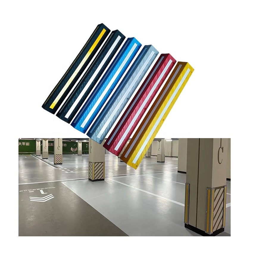 Garage Wall Protector PVC Wall Column Guard for Parking Garages - Reflective Wall Edge Protector