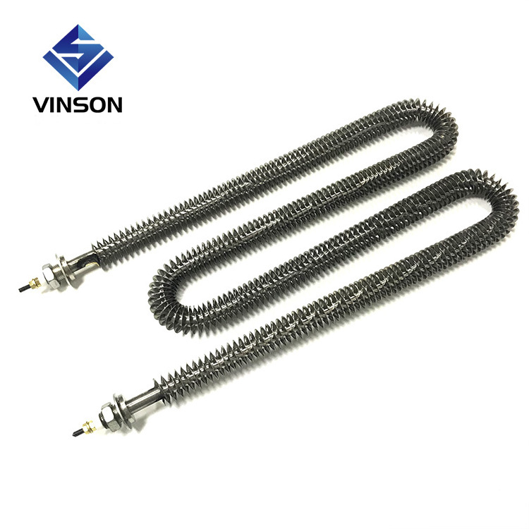 220V 1200W Double U Type Electric Stainless Steel Air Tubular Fin Heater Air Duct Strip Finned Tubular Heaters With Fins