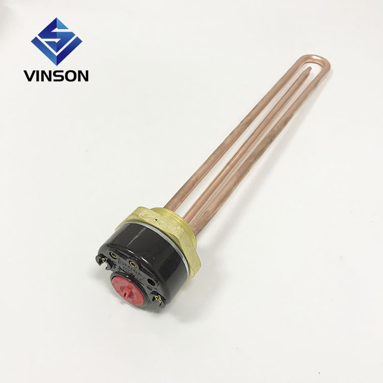 VINSON 220V 800w 1200w 1500w 2000W Solar water tank heater copper Immersion heating element with thermostat