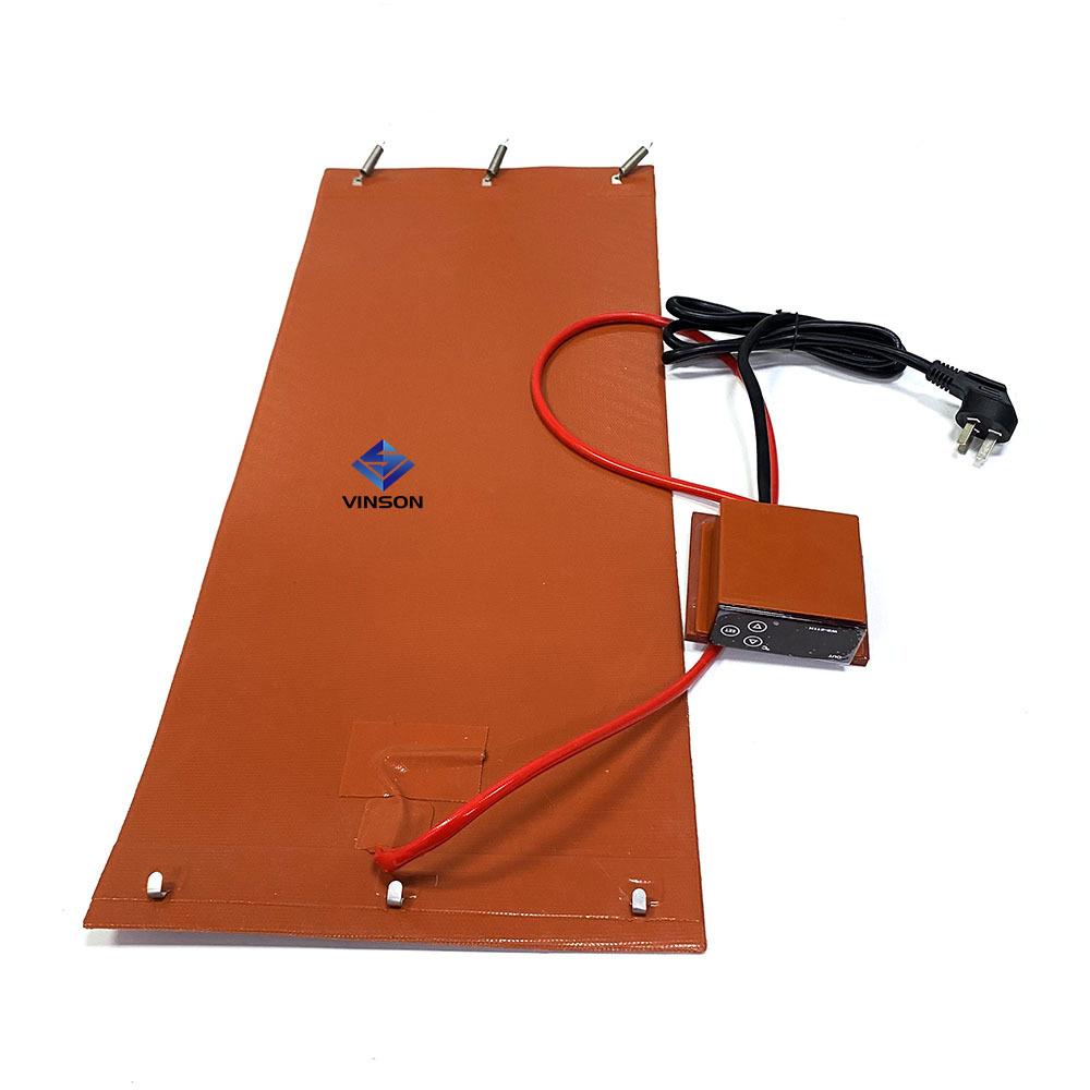 220V 1000W 500*400mm Customized 3D Metal Printer Heated Bed Silicone Oil Drum Heater Electric Rubber Pad for Heating