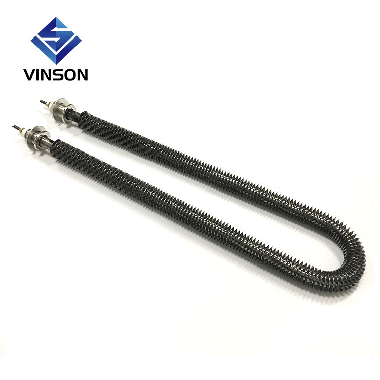 220V 1200W Double U Type Electric Stainless Steel Air Tubular Fin Heater Air Duct Strip Finned Tubular Heaters With Fins