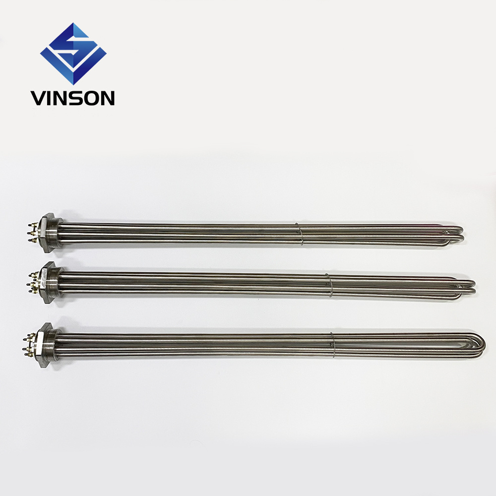 220v 380v 3kw 6kw 9kw 12kw 15kw electric Water Heater Element DC immersion Tubular Heating Element with 1.5'' BSP/NPT