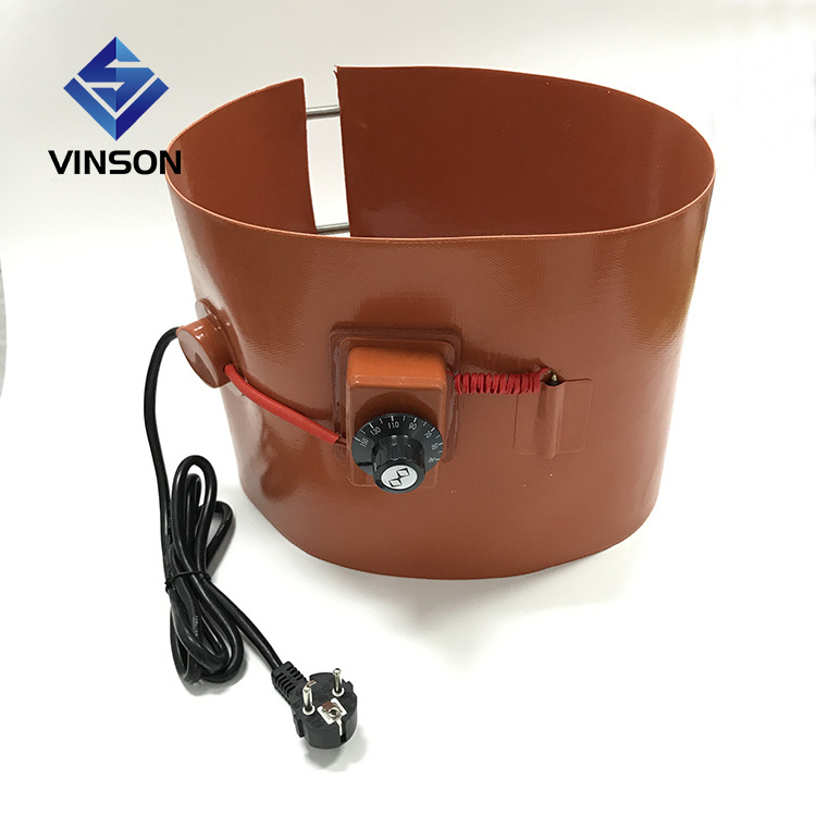 flexible silicone drum heaters suitable for use on 200 litre metal or plastic drums with adjustable knob/digital thermostat