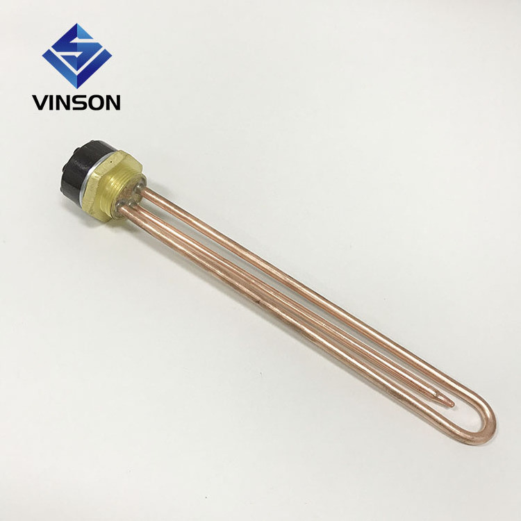 VINSON 220V 800w 1200w 1500w 2000W Solar water tank heater copper Immersion heating element with thermostat