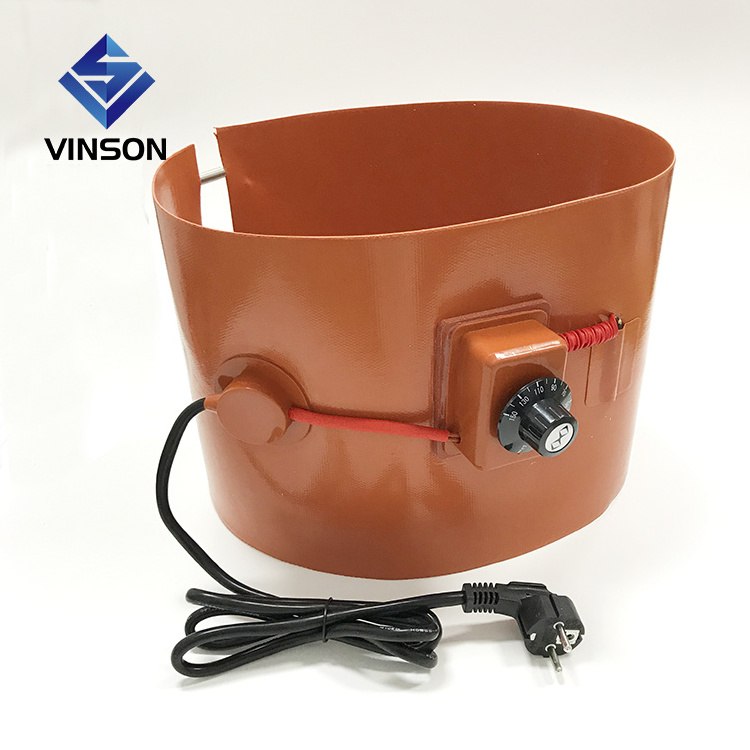 flexible silicone drum heaters suitable for use on 200 litre metal or plastic drums with adjustable knob/digital thermostat